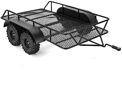 INJORA RC Anhänger zum Ziehen Hinter dem Auto - Metall Haken Anhänger Montieren für 1/18 RC Crawler TRX4M K10 High Trail
