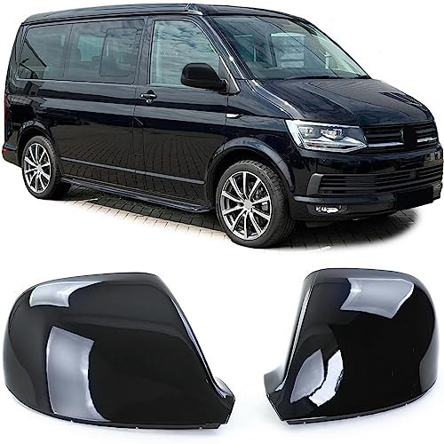 Spiegelkappen zum Austausch Schwarz Glanz für VW Bus T5.2 T6 T6.1 Amarok