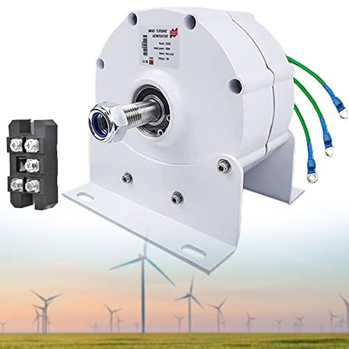 Lichtmaschine 3-Phasen Synchronmotor 6000 W, 12 V 24 V 48 V 600 U/min Generator Elektromotor Permanentmagnet Ndfeb DIY Lichtmaschine Wechselstrom klein g