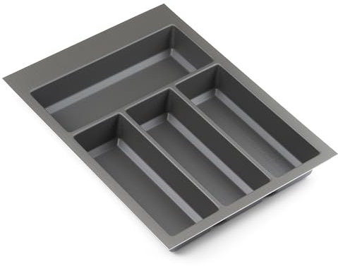 400mm Basalt Grey Cutlery Tray for Blum Tandembox 422mm x 312mm Storage Compartments Non Slip Texture