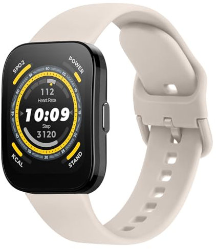 AK 22mm Silicone Sport Straps Compatible with Amazfit Bip 5, GTR 4 & 3 Pro - Starlight