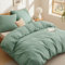 BEDSURE Bettwäsche 220x240 Baumwolle Grün - Bettwäsche-Sets 220 x 240 cm Bettbezug 3teilig mit 2 Kissenbezüge 80x80 cm, Oeko-TEX Bedding Salbeigrün mit Reißverschluss