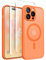 CAPRARO Magnetic Case for iPhone 14 Pro Max, Compatible with MagSafe, Full Camera Protection, 14FT Drop Protection, Shockproof, Slim Translucent Matte Phone Case, Orange Yellow