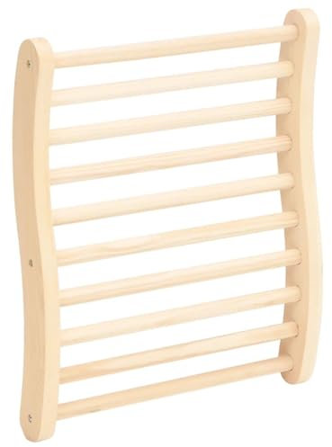 Sufrk S-förmige Rückenlehne für Sauna aus massivem Kiefernholz, Kopfstütze für Sauna aus Holz - ergonomische Kopfstütze für Sauna aus Holz - elegantes Sauna-Zubehör Infrarotkabine - bequem und breit