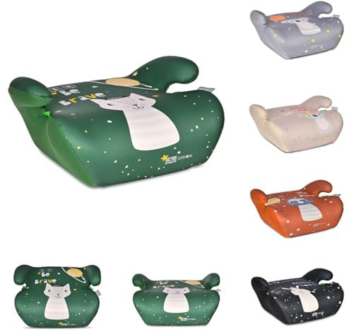 Lorelli Orion Kindersitzerhöhung 125 bis 150 cm (6-12 Jahre), Autositzerhöhung, tragbare Sitzerhöhung, Kindersitz, Autositz Erhöhungen für Kinder (Grün)
