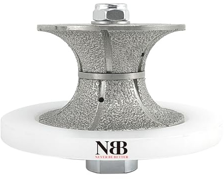 NBB Diamant-Profilscheibe Diamantfräser Fräsbohrer Trenn Reibahle Profilierungs-Bit für Porzellan Fliesen Keramik Granit Marmor Stein einfach zu verwenden auf Winkelschleifer (V Full-Bullnose, V40)