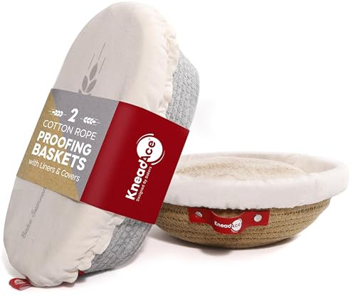 Paniers Corbeilles à pain ovales et rondes en corde de coton