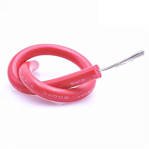 SUSQVHVCK Cavo flessibile in silicone filo ad alta tensione e cavo 2 5KV 30KV 40KV 0. 5mm 0.75mm 1.0mm 1.5mm Filo e cavo(5M_30KV-0.5MM 20AWG)