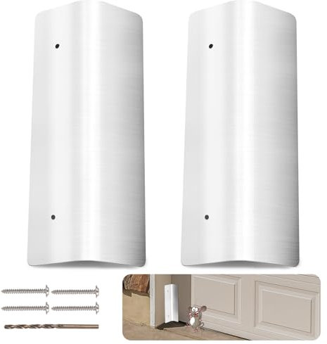 Bompro 2 protectores de ratón para puerta de garaje, protectores de sellado de puerta de garaje para evitar que el ratón se roza y la entrada de serpientes, solución permanente