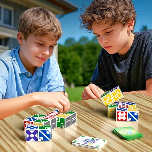 BBnote Sortiertes Puzzle-Spiel für Kinder und Erwachsene, Familien-Brettspiel-Blöcke für Jungen und Mädchen, Alter 6–8, Alter 8–12, 2+ Spieler-Kartenpuzzles für 6-jährige Kinder u