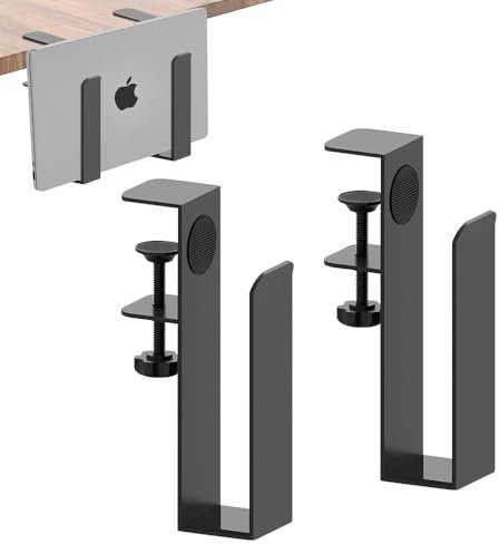 Mineup Support De Fixation Latéral Réglable pour Ordinateur Portable, Rangement Latéral De Bureau, Support Latéral Ordinateur Portable Réglable Organisateur, Rangement Côté Bureau Support