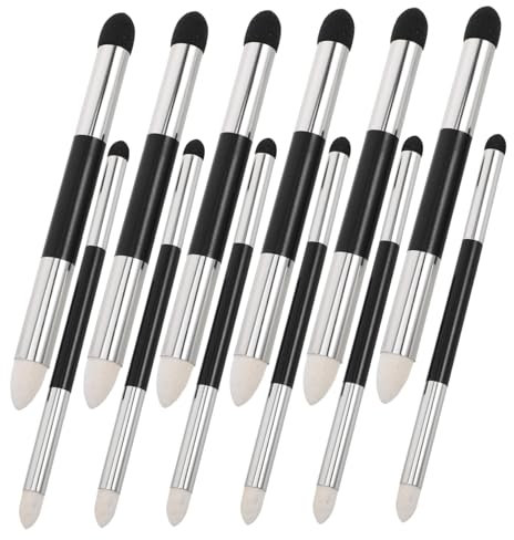 SHINEOFI 12pcs Model Coloring Brush Dual Head Paint Brushes for Action Figures Hobby Models Craft Paint Supplies Reusable Design
