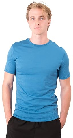 Occulto Herren 100% Merino Shirt (Modell: Montreal) Azurblau XL