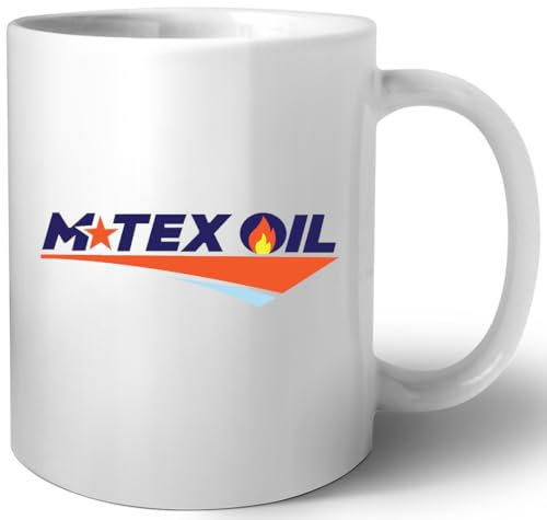 M Text Oil Logo Ceramic Mug