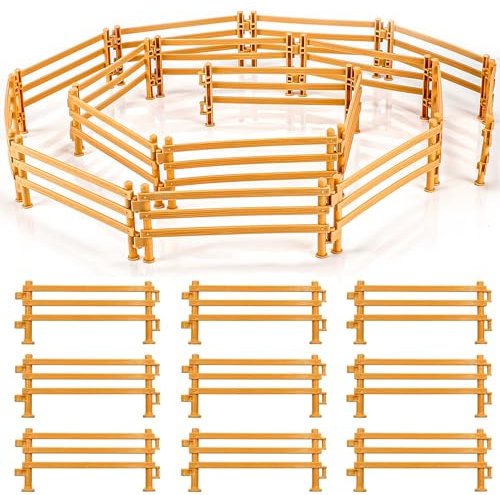 60 Stück Pferdezaun Spielzeug Kunststoff Zaun Tiere Spielzeug Miniatur Landschaftsdekoration Mini Bauernhof Zäune Kann in Verbindung mit Tiermodellen,Spielzeugautos usw Verwendet Werden