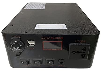 HTDRE Station d'alimentation Externe Portable 220 V, 300 W, 500 Wh, générateur d'énergie Solaire pour Camping en Plein air (Couleur : 300 W, 400 Wh, Taille : 220 V)