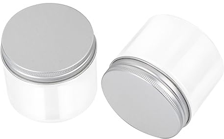 BESTYASH Küchen Lebensmittelorganizer 6 Stück 100ml Pet Behälter mit Deckel | Lebensmittel und Honig, Wasserfest und Stoßfest, Verpackung und Lagerung, Transparent, Aluminiumdeckel