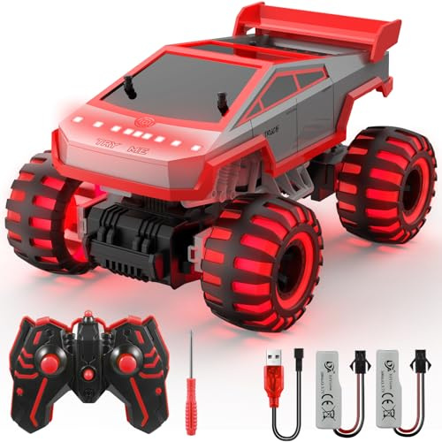 XiyoRC Futuristischer Ferngesteuertes Auto, Cyber-Design RC Auto, Spielzeugauto mit Licht, 20km/h, 1:16 RC Truck, 50 Min Spielzeit, Perfektes Festtagsgeschenk für Kinder