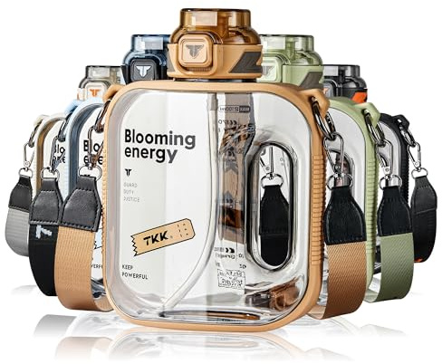 TKK 64oz Half Gallon Hydration Jug with Straw - BPA Free Tritan, Dishwasher Safe Large Capacity Plastic Water Bottle for Gym,Yoga,Travel,Camping & Outdoor