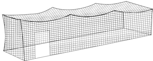 Baseball Mesh Batting Practice, Baseball Batting Cage Nät, Baseball Hängande Slagnät, Slutna HDPE Nät Batting Cage burar for bakgård och inomhus, Batting Cage Netting Kit Cage Kit