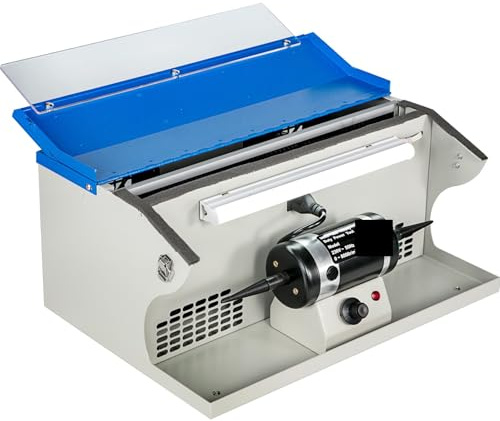Poliermaschine mit absaugung, Beleuchtung und Tischplatte for die Schmuckmetallverarbeitung -pflege ,Professionelle Serie
