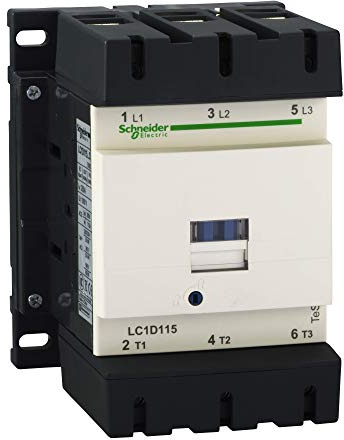 Schneider Electric, TeSys D contactor - 3P(3 NO) - AC-3 - <= 440 V 115 A - 110 V AC 50/60 Hz coil, LC1D115F7