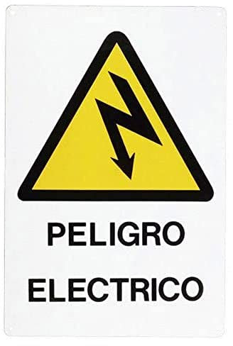 WOLFPACK LINEA PROFESIONAL - Cartel Peligro Electrico 30x21 cm.