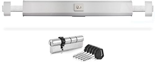 Ckey, serratura con barra di sicurezza rinforzata da 900 mm, colore bianco