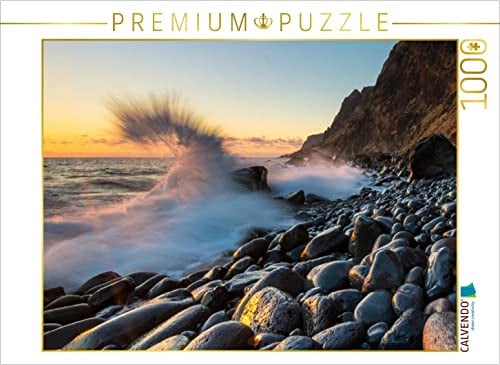 CALVENDO Puzzle Abendstimmung bei Jardim do Mar | 1000 Teile Lege-Größe 64 x 48 cm Foto-Puzzle für glückliche Stunden