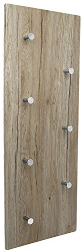 My-goodbuy24 Wandgarderobe Garderobe Struktur Eiche San Remo mit 7 Haken Wandpaneel Flurgarderobe Garderobenpaneel Garderobenleiste