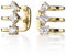 Namana Ohrclips, 18 Karat vergoldet oder Silberfarben, Ohrringe ohne Ohrloch, Ohrmanschetten-Set mit Cubic Zirkonia Edelsteinen für Sie (Gold, Vergoldet)