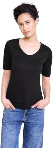 Street One Damen T-Shirt New Palmira, Schwarz Neu, 40