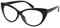 Boolavard Vintage Oval Sonnenbrille Frauen Cateye Mod Style Kunststoffrahmen (Schwarz)