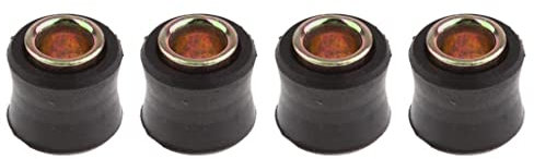 non-brand 4X Schwarz Motorrad Stoßdämpfer Buchse aus Gummi und Metall, Ersatz für die alte oder defekte Buchse, Φ10mm