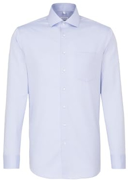 Chemise business homme Seidensticker - coupe classique - sans repassage - col Kent - manches longues - 100 % coton ,Hellblau ,40