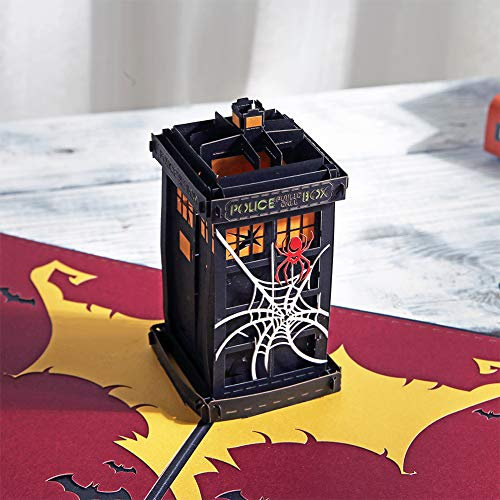 AITpop 3D-Dankeskarten, Tardis of Doctor Who für Halloween, Ermutigungskarte, Geburtstagsgeschenk, Abschlusskarte, Grußkarte, 3D-Pop-Up-Karte, Tardis, Dr.Who-Karten, Halloween-Pop-Up-Karten