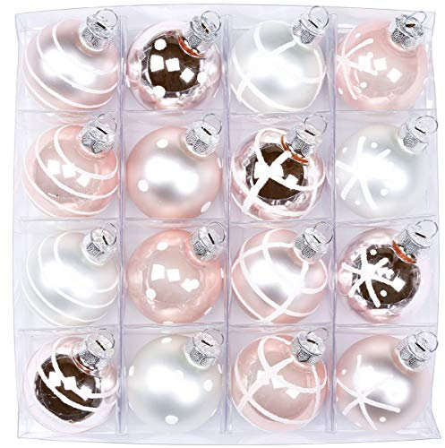 Inge Glas Magic Dekorierte Kugeln 16 TLG 4cm (Noble Rose)