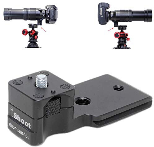 iShoot Metall-Objektivstativ, Stativhalterung, Ringsockel, fu脽, kompatibel mit Panasonic Leica DG Vario-Elmar 100鈥�400 mm f/4鈥�6.3 ASPH Power OIS, Objektivst眉tzhalter mit Arca Fit QR-Platte