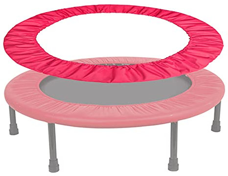 Trampolin Randabdeckung 81cm 91cm 96cm 101cm 114cm122cm127cm 137cm 152cm, Indoor Erwachsene Fitness Trampolin Umrandung, Wasserdichtes Oxford-Tuch Trampolin ZubehöR Ersatzteile,Rot,40in 101cm
