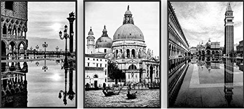 Italien Gemälde Mailand Venedig Rom Poster Schwarz Weiß Landschaft Fotografie Wand Bilder Kunstdrucke Leinwand Gemälde Landschaft Bild Stadt Bild Wohnzimmer Dekor D13235