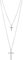 JewelryWe Kreuz Halskette Damen Geschichtet: Edelstahl Zweischichtige Kette mit Kreuz Anhänger Layered Choker Kette Silber Geschenk für Frauen Mädchen