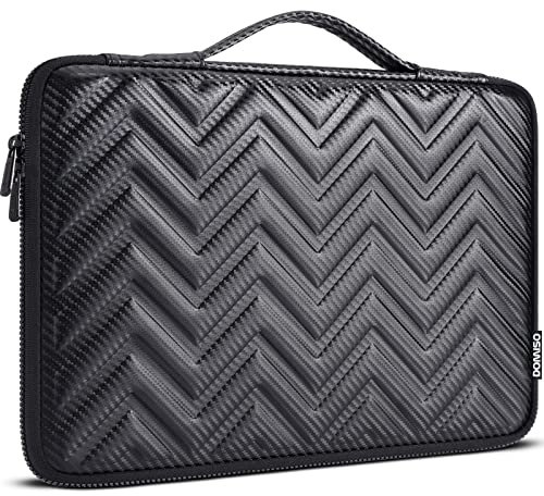 DOMISO 10 inch Laptop Sleeve EVA Tablet Case with Handle for 9.7 10.5 11 Apple iPad Pro/10.5iPad Air/Microsoft Surface Go/Samsung Galaxy Tab S4/Lenovo Smart Tab P10/10.8Huawei M5 Pro, Black