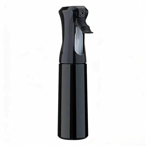 ZHIYE Hair Spray Bottle, Continuous Water Mister Spray Bottle Empty, Aerosol Fine Mist Curly Hair Spray Bottle for Taming Hair in Morning, Hairstyling, Plants, Pets, Cleaning-16.9oz/500ml (Black)