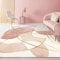 Petit Tailles Poils Courts Rugs Tapis Salon Moderne Fille en Or Rose Minimaliste géométrique pour Salon Chambre Passage Lavable en Machine Tapis du Sol 80 x 120 cm
