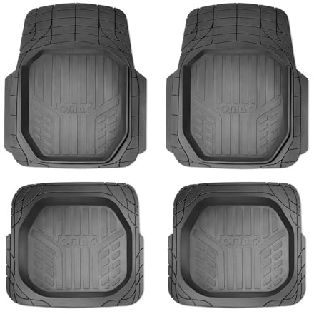 Fußmatten Gummimatten Universal Matte Automatten Passform Gummi Schwarz 4X