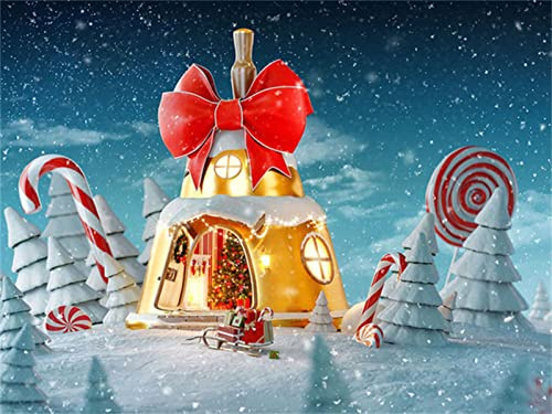 Peinture Diamant pour Adultes Village de Noël Kits de Peinture de Diamant 5D DIY,Peinture en Diamant Strass Point De Croix Artisanat Canevas pour Mur/Entrée/Bureau Décorations 70x100cm/28x40inch