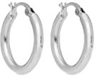 Qudo Creolen Edelstahl in verschienden Varianten Durchmesser 20cm (silber)