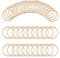 NBEADS 100 Stück 60 mm unbehandelte Holzstücke Ringe Form, Antike Weiße Kreis Ornamente Holz Verbindungsringe blanko Holzscheiben zum Malen Brandmalerei Wohnkultur, 50 mm Innendurchmesser
