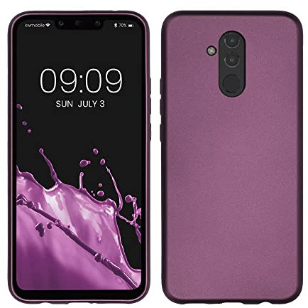 kwmobile Case kompatibel mit Huawei Mate 20 Lite Hülle - Schutzhülle aus Silikon metallisch schimmernd - Handyhülle Metallic Lavendel