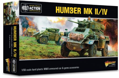 Warlord Games Vehículo blindado Humber MK II/IV del ejército británico – Modelo a escala de plástico de 1:56/28 mm para acción de pernos altamente detalladas miniaturas de la Segunda Guerra Mundial